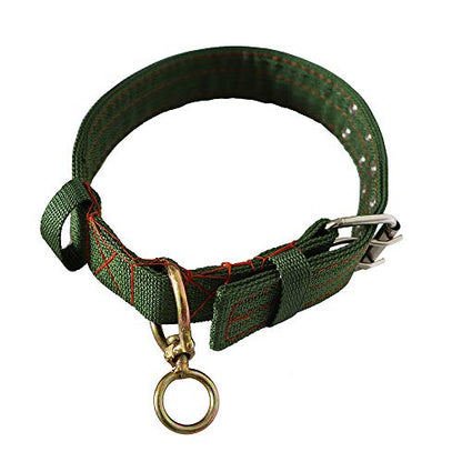 Cow Collar - Adjustable Four-Layer Nylon Thickened Cow Collar Collar with 2-Rows Metal Buckle and Ring Metal Buckle Traction Chain for Horse, Sheep, Cattle, Dog, Camel (25.9inch) - color: 25.9inch