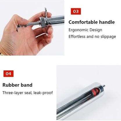 30cc Stainless Steel Injector Reusable Metal Syringe 30ml glass Hypodermic Veterinary Animal Syringe Livestock Pig Cattle Sheep Feeder with locking screws