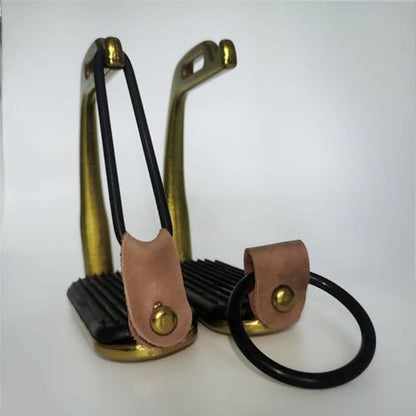 Durable Peacock Safety Stirrup Rubber Rings & Leather Tabs Replacement Set – Compatible with Extreme, Amidale, Shires, and Most Peacock Stirrups – Ideal for Equestrian Riding