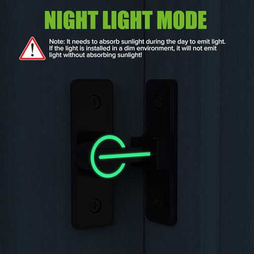 Barn Door Lock Hardware, 90 Degree Flip Latch Privacy Lock, Luminous-2PCS | Heavy Duty Zinc Alloy Sliding Barn Door Latch for Bathroom, Bedroom, Closet, Garage, Shed and Gate - color: Luminous-2PCS