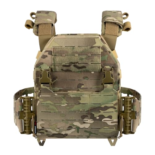YAKEDA Tactical Training Vest with PALS System - Adjustable Straps Quick-Release Buckle for Hunting - color: Multicolor
