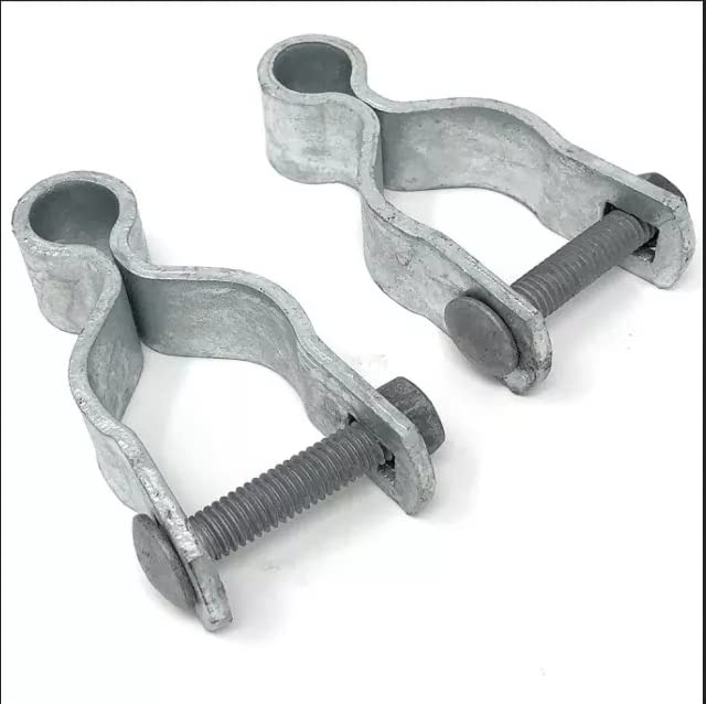 2 Pack Chain Link Fence Frame Gate Post Female Hinge with Bolts and Nuts (1-7/8 Inch) - size: 1-7/8 Inch