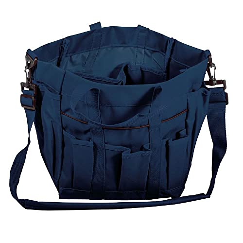 Dura-Tech Deluxe Grooming Tote | Stable Essential for Every Horse Lover | Durable 600D Polyester - color: Navy