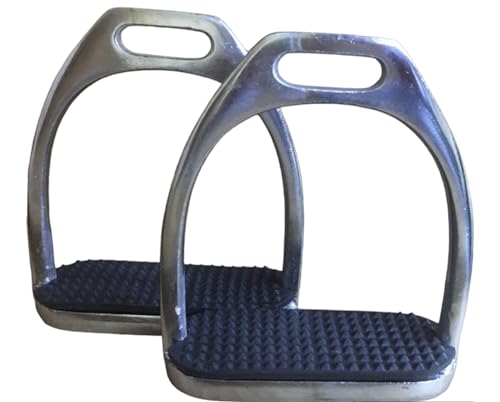 Majestic Ally Iron Stirrups with Rubber Pad for English Saddles