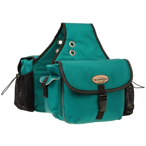 Weaver Equine Trail Gear Saddle Bags - color: Teal, size: 11" x 4" x 8.5"