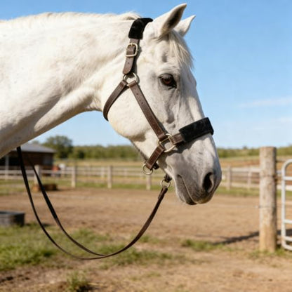 Soft Fleece Halter Covers for Horses BN Series (2-Piece, Black) - color: Black