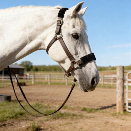 Soft Fleece Halter Covers for Horses BN Series (2-Piece, Black) - color: Black