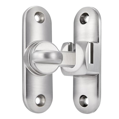 Silvery 90/180 Degree Barn Door Latches,Flip Gate Lock - color: Silvery