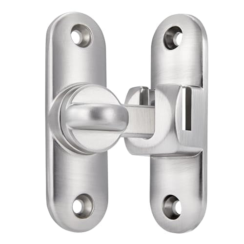 Silvery 90/180 Degree Barn Door Latches,Flip Gate Lock - color: Silvery
