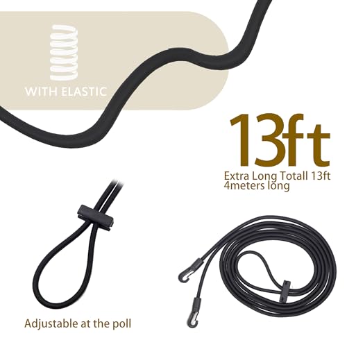 Extra Long 13ft Horse Rein Elastic Neck Stretcher Adjustable Rope Bungees for Horse Training Aid Alternative to Side Reins 4 Meters