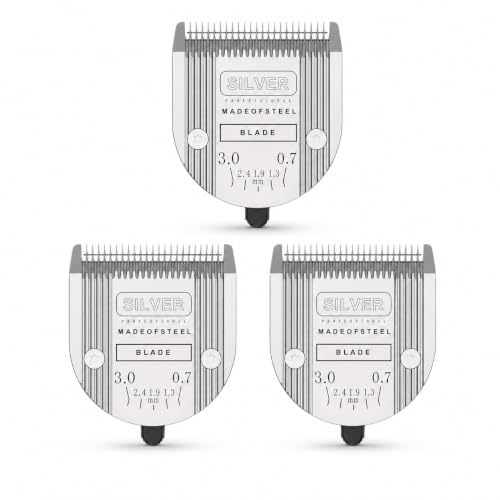 5 in 1 Replacement Blade Compatible with WAHL Bravura Chromado Creativa - color: 3 Pack Silver