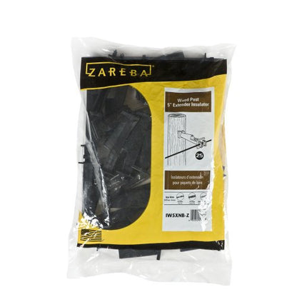 Zareba IW5XNB-Z Nail-on 5-Inch Extender Insulator, 25 per Bag,Black - color: Black