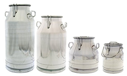 Stainless Steel Milk Transport Cans with Strong, Sealed Lid (13 Gallon) - color: Container Only, size: 13 Gallon