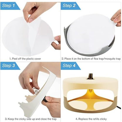 Flea Trap Refill Discs 7.1 Inch Replacement Glue Boards for Most Models Flea Traps for Inside Your Home, 12 Pack - style: 12 Pack