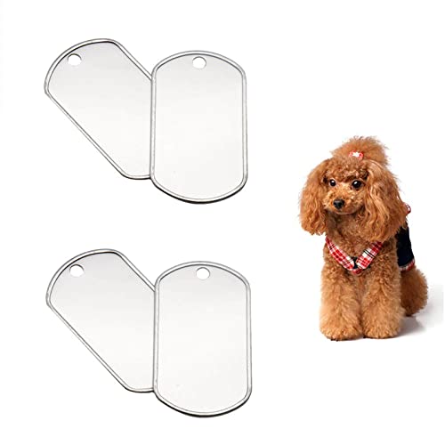 Orgrimmar 100PCS Dog Tag Shiny Stainless Steel Military spec Engraved-Blank