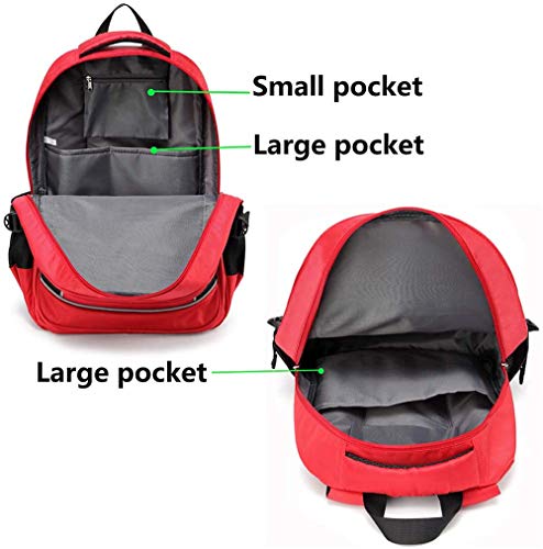 First Aid Bag Empty Red Emergency First Responder Trauma Multi-Pocket Traveling Field Trips Camping Essentials (Red, 1 Piece) - color: Red, 1 Piece