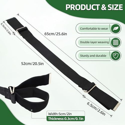 Cow Hobble Milking Restraint Adjustable Anti-Kick Cattle Hoof Binding Strap - color: BLACK