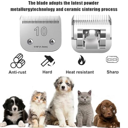 7PCS Dog Grooming Blades Compatible with Andis Dog Clippers - size: Blades-007