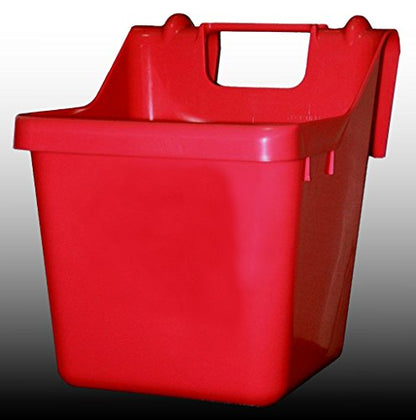 Fortiflex Hook Over Fence Feeder for Dogs/Cats and Horses, 16-Quart, Red