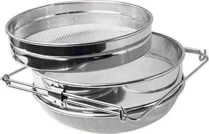 BEEXTM Honey Strainer Filter Stainless Steel Double Sieve for 5 Gal Bucket
