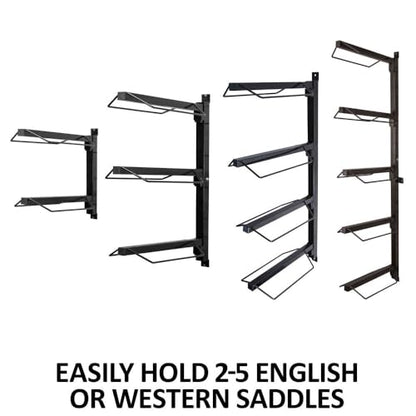 EASY-UP Mounted Saddle Racks | Optimal Storage Solution for Horse Saddles - style: 2 Tier Saddle Rack