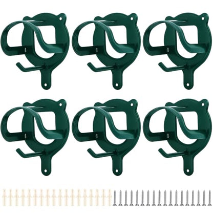 Dunzy 6 Pcs Bridle Hooks Horse Bridle Rack, Dark Green - color: Dark Green