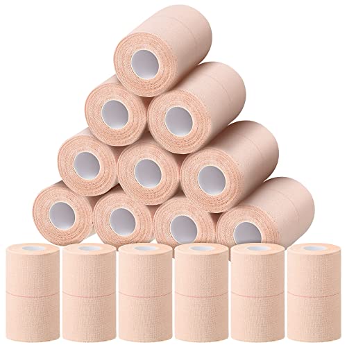 Nuanchu 16 Rolls Self Adhesive Elastic Bandage Wrap Breathable Flexible Stretch Sports Tape for Wrist Ankle Support, Cohesive Vet Wrap for Horse Pet(4 Inch x 5 Yard) - size: 4 Inch x 5 Yard