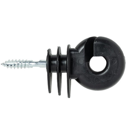 Premier 1 TuffRing™ Screw-in Insulator for Wood Posts – Low-Tension, Black - style: Box of 65 - Black