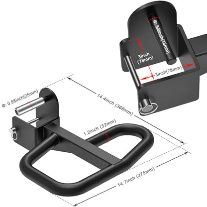 SELEWARE Dip Bar Attachment for Power Rack, 2 x 2 Tube, Multi Grip Handle - color: Multi Grip Dip Bar Attachment for 1" or 5/8" Hole of 3x3 inch Rack