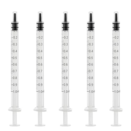 1ml Disposable Luer Slip Syringes Without Needles, 10-Pack - style: 1ml