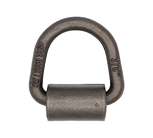 Mytee Products (12 Pack) 3/8" Heavy Duty Weld On D Ring - 9,000 LBS Breaking Strength Tie Down Anchor for Truck Bed - Forged D Rings for Trailer - size: 12 - Pack