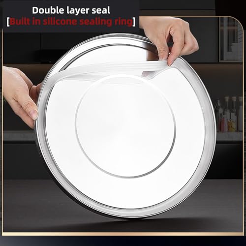Stainless Steel Airtight Food Storage container with Lid for Pantry Kitchen - size: 8.72gal
