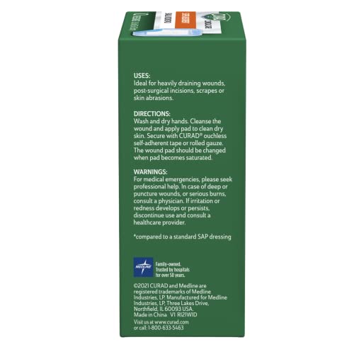 Curad Super Absorbent Wound Pad, Small, 3" x 3", 10 Count, 3 Pack - size: 3" X 3", style: 3 Pack