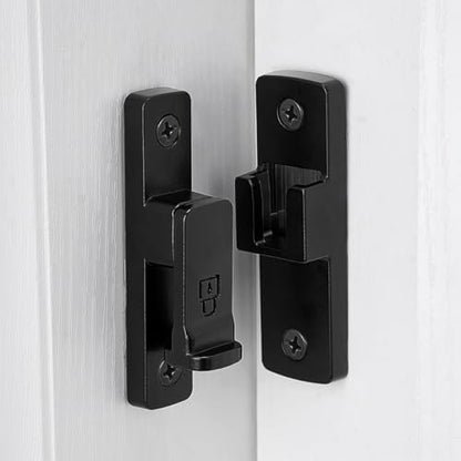 Black 90 Degree Zinc Alloy Barn Door Latch, Flip Gate Lock - color: Black_90 Degree