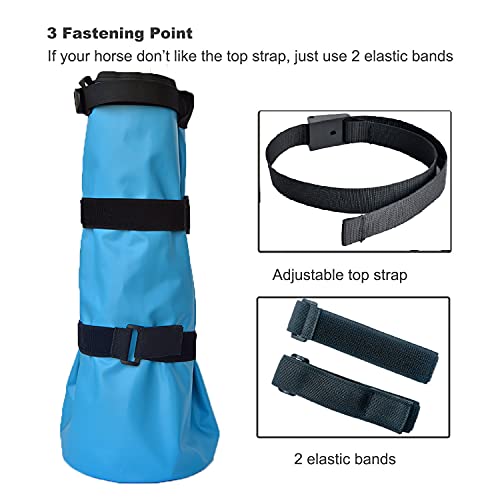 yeezo Hoof Soaking Boot Horse Soaker Hooves Treatment Bag with EVA Pad 1 Pair - color: Blue