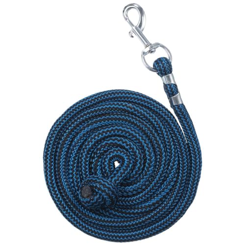 Tough 1 8' Woven Poly Cord Lead - color: Turquoise/Black
