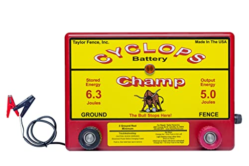 Cyclops Champ Battery - 5 Joule Fence Charger - Battery (12V) Powered - size: 5 Joule