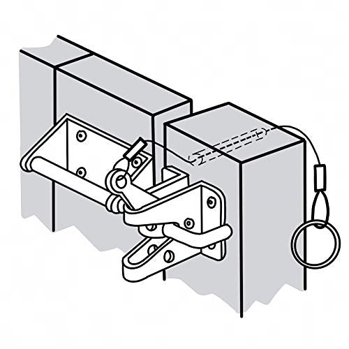 JIAHOO Heavy Duty Gate Latch for Wooden Fence with Cable Pull Opener