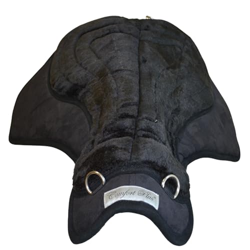 Intrepid International Comfort Plus Western Bareback Saddle, Anti-Slip Horse Saddle Pad, Bareback Pad w/Girth, Trail & Leisurely Riding, Horse Saddle Pads - color: Black
