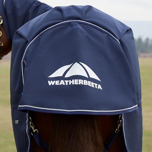 WeatherBeeta ComFiTec Ultra Turnout Detach-A-Neck 220g, Navy, 75" - color: Navy, size: 75"