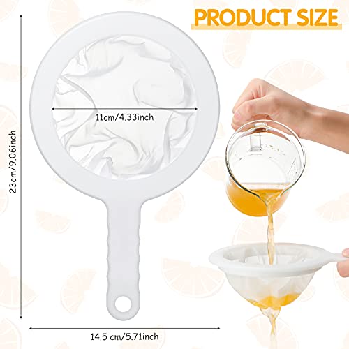 Zopeal 2 Pcs Ultra Fine Mesh Plastic Strainer for Kefir Grain, 300/400 Mesh - size: 300/400 Mesh