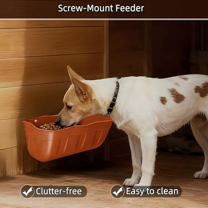Chicken Feeder Waterer,Hanging Goat Feeders,Feed Trough 3.5 Quart 2 Pack,Hanging Fence Feed Trough for Poultry Livestock,Terracotta - color: Terracotta, size: 3.5 Quart (2 Pack)