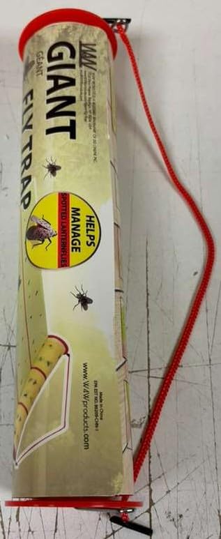 W4W, Giant Sticky Fly Trap Roll - MAX Strength - Outdoor/Indoor - Non Toxic - for Flies and Other Bugs (2 Pack- Contains 2 Giant Fly Rolls)