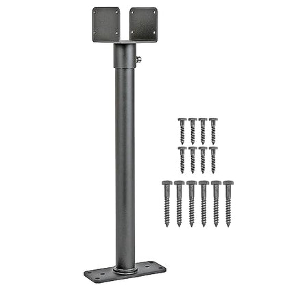3.6" Saddle Roof Riser 18-1/4" High Heavy Duty Stainless Steel with Black Finish Roof Riser Brackets for Patio Pergola, 1Pack