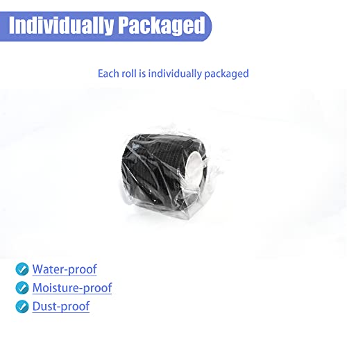 2 Inches Self Adhesive Bandage Wrap Cohesive Wrap, 9 Pack, Black - color: Black, size: 2 Inch