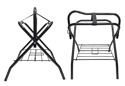 AJ Tack Portable Pony Saddle Rack, Freestanding Steel Single - color: Pony Size