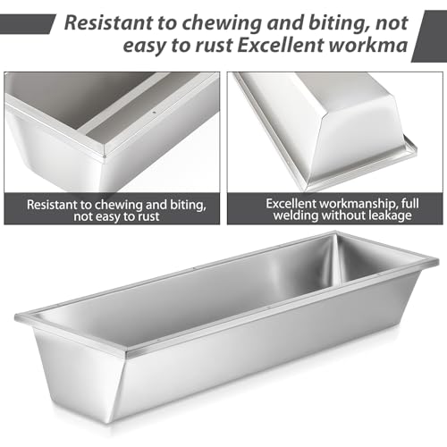 Geelin 2 Pcs 12 Gallon/48 Quart Livestock Water Trough, Stainless Steel - size: 12 Gallon/48 Quart