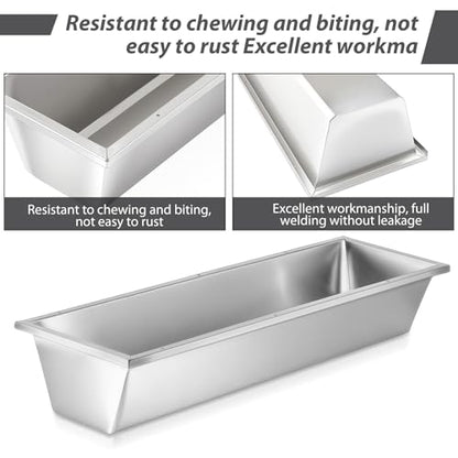 Geelin 2 Pcs 12 Gallon/48 Quart Livestock Water Trough, Stainless Steel - size: 12 Gallon/48 Quart