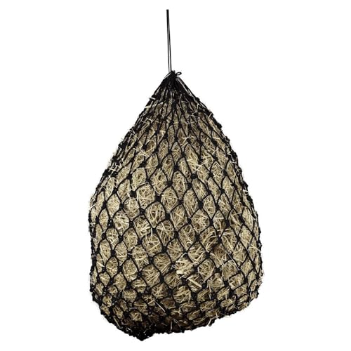 Dura-Tech Schneiders 2" Slow Feed Large Nylon Hay Net for Horses | Ideal for Healthy Grazing & Durable Farm Use - color: Black