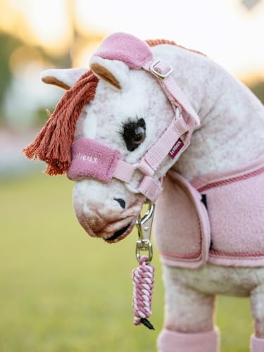 LeMieux Toy Pony Vogue Halter & Leadrope - Ages 3+ - Fleece Padded Noseband - Adjustable Strap - Machine Washable - Blossom - One Size - color: Blossom